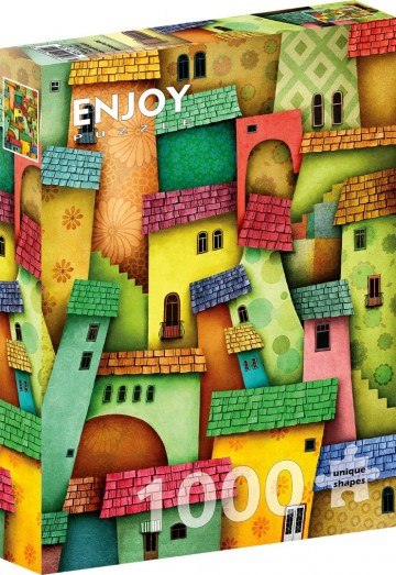 Enjoy Puzzle - Joyful Houses - 1000 Stukjes 2