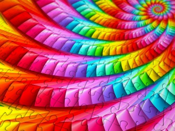 Enjoy Puzzle - Psychedelic Rainbow Spiral - 1000 Stukjes 4
