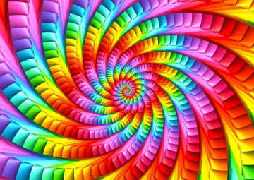 Enjoy Puzzle - Psychedelic Rainbow Spiral - 1000 Stukjes
