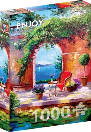 Enjoy Puzzle - Sea View Through the Arch - 1000 Stukjes 2
