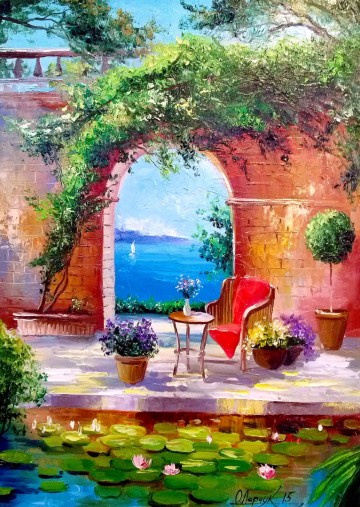 Enjoy Puzzle - Sea View Through the Arch - 1000 Stukjes