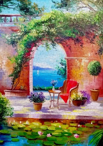 Enjoy Puzzle - Sea View Through the Arch - 1000 Stukjes 3