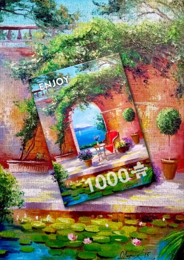 Enjoy Puzzle - Sea View Through the Arch - 1000 Stukjes 6