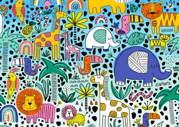 Enjoy Puzzle - Doodle Safari - 1000 Stukjes