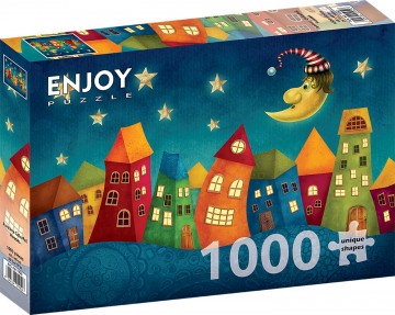 Enjoy Puzzle - Fantasy Colorful Houses - 1000 Stukjes 2