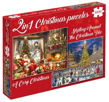 Tucker's Fun Factory - 2 in 1: A Cosy Christmas + Skating Around the Christmas Tree - 2 x 1000 Stukjes 2