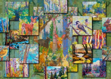 Enjoy Puzzle - Woodland Collage - 1000 Stukjes 3