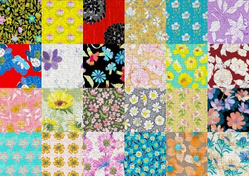 Enjoy Puzzle - Floral Patterns - 1000 Stukjes 3
