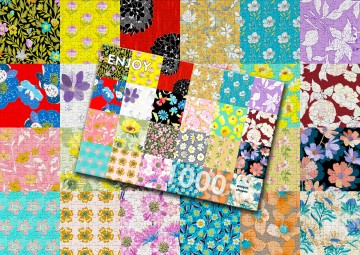 Enjoy Puzzle - Floral Patterns - 1000 Stukjes 6