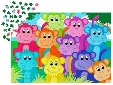 Enjoy Puzzle - Rainbow Monkeys - 1000 Stukjes 4