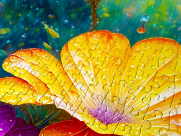 Enjoy Puzzle - Flowers in the Rain - 1000 Stukjes 5