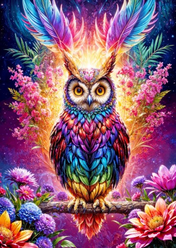 Enjoy Puzzle - Neon Owl - 1000 Stukjes