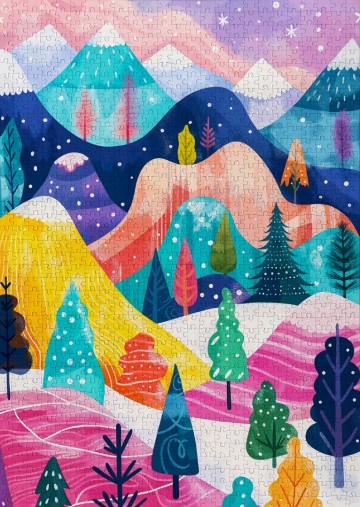 Enjoy Puzzle - Winter's Palette - 1000 Stukjes 3