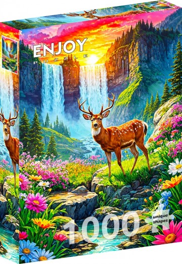 Enjoy Puzzle - Deer Paradise - 1000 Stukjes 2