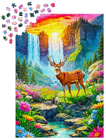 Enjoy Puzzle - Deer Paradise - 1000 Stukjes 5