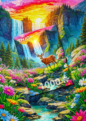 Enjoy Puzzle - Deer Paradise - 1000 Stukjes 6