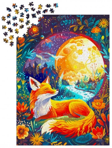 Enjoy Puzzle - Moon Fox - 1000 Stukjes 5