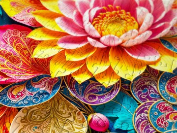 Enjoy Puzzle - Elegant Waterlilies - 1000 Stukjes 4