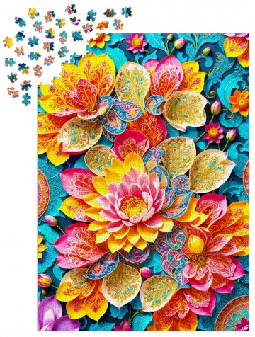 Enjoy Puzzle - Elegant Waterlilies - 1000 Stukjes 5