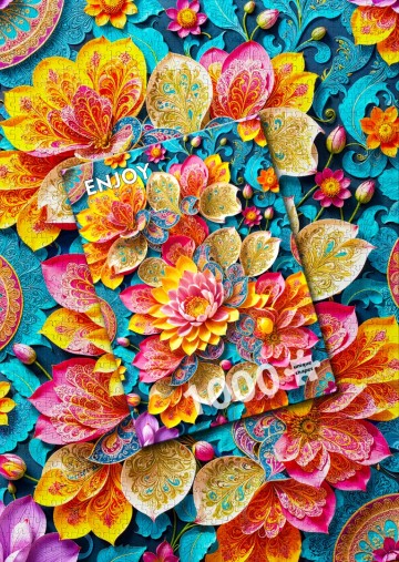 Enjoy Puzzle - Elegant Waterlilies - 1000 Stukjes 6