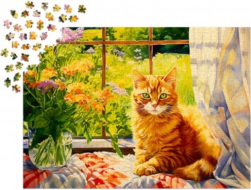 Enjoy Puzzle - Country Kitchen Kitty - 1000 Stukjes 5