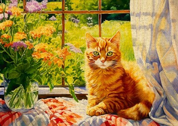 Enjoy Puzzle - Country Kitchen Kitty - 1000 Stukjes 3
