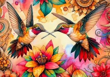 Enjoy puzzle - Hummingbird Haven - 1000 Stukjes