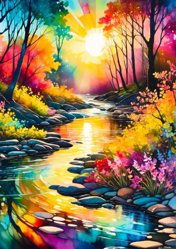 Enjoy Puzzle - Spring Stream - 1000 Stukjes