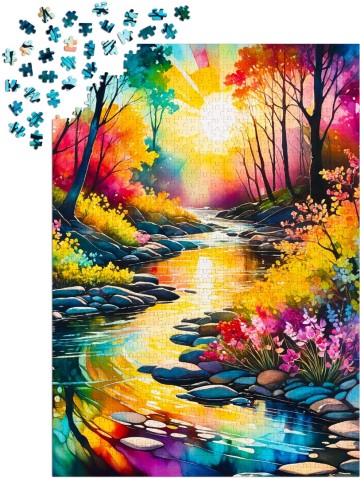 Enjoy Puzzle - Spring Stream - 1000 Stukjes 5