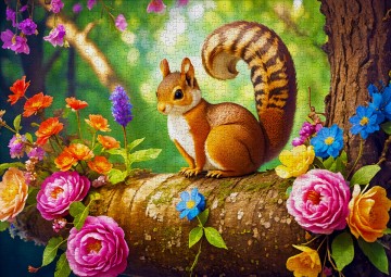 Enjoy Puzzle - Blossom Squirrel - 1000 Stukjes 3