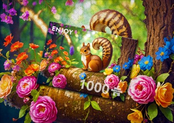 Enjoy Puzzle - Blossom Squirrel - 1000 Stukjes 6