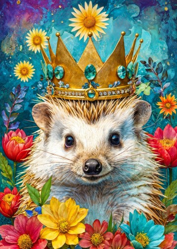 Enjoy Puzzle - Crowned Hedgehog - 1000 Stukjes