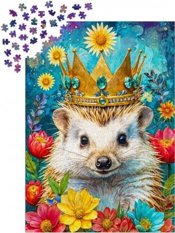 Enjoy Puzzle - Crowned Hedgehog - 1000 Stukjes 5