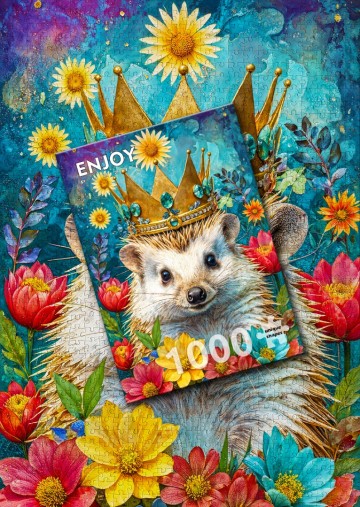 Enjoy Puzzle - Crowned Hedgehog - 1000 Stukjes 6