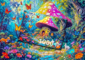 Enjoy Puzzle - Mushroom Cottage - 1000 Stukjes 6