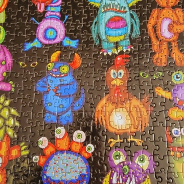 JaCaRou Puzzle - 25 Little Monsters and 1 Chicken - 1000 Stukjes 3