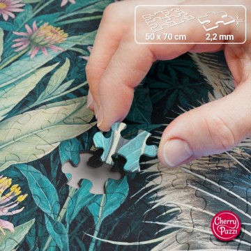 CherryPazzi - Raccoon in Flowers - 1000 Stukjes 6