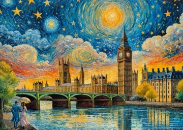 CherryPazzi - Impressionist Sky over London - 1000 Stukjes