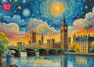 CherryPazzi - Impressionist Sky over London - 1000 Stukjes 4