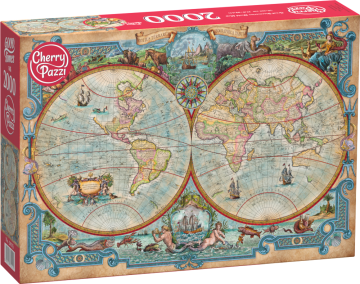 CherryPazzi - Great Discoveries World Map - 2000 Stukjes 2