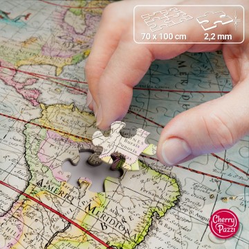 CherryPazzi - Great Discoveries World Map - 2000 Stukjes 5