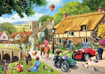 Bits and Pieces - A Busy Day in the Village - 1000 Stukjes