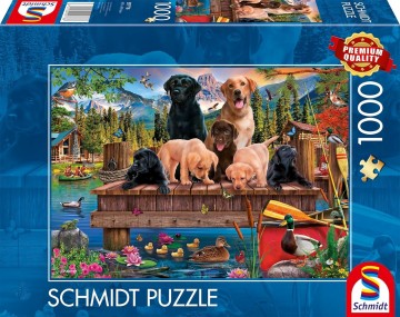 Schmidt - A Family of Dogs at the Lake - 1000 Stukjes 2