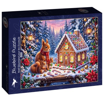 Bluebird Puzzle - Noël Gourmand pour les Ecureuils - 500 Stukjes 2