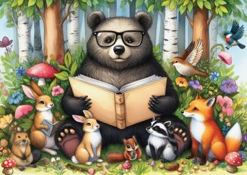 Delfy Puzzle - Bear's Storytime Circle - 1000 Stukjes