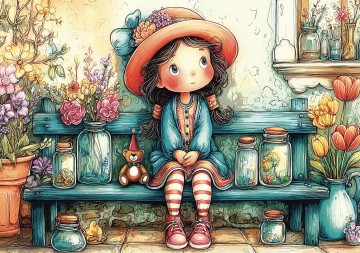 JaCaRou Puzzle - Benchside Innocence - 1000 Stukjes