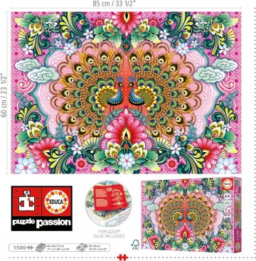 Educa - Bengal Peacocks - 1500 Stukjes 4