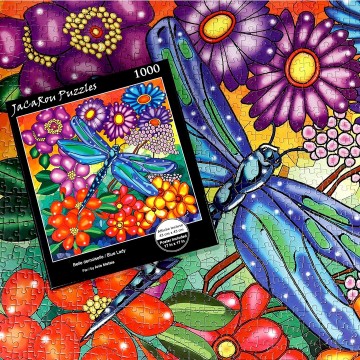 JaCaRou Puzzles - Blue Lady - 1000 Stukjes 5