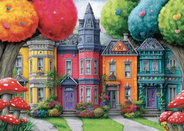 JaCaRou Puzzle - Bright Neighborhood - 1000 Stukjes