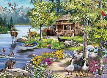 Bits and Pieces - Cabin by the Lake - 1000 Stukjes
